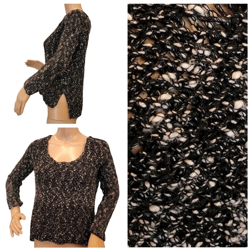 Helmut Lang linen blend knit sweater, stretchy